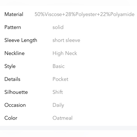 Oatmeal Tan Ribbed Short Sleeve Ribbed Lightweight Sweater Top, High Collar - Picture 10 of 10